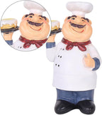 Creative Cake Chef Figurine Resin Mini Sculpture for Home Decor White Collectible Accent, Portable and Practical, Crafted for Kitchen Tabletop, Bar, Cafe Display