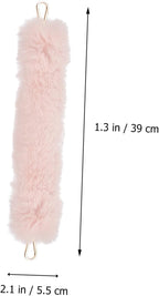 Plush Handbag Strap Replacement for DIY Purse Making Pink Versatile Removable Design, Easy Installation, Beaded Purse Projects, Decorative Belt Use, Handbag Craft Supplies