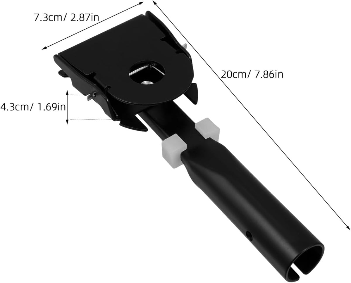 2pcs Metal Dust Mop Head Clamp for Flat Mop Base Plates Black Metal Frame, User Friendly Installation, Flexible Maneuvering around Furniture, for Laminate Kitchen Floors Offices