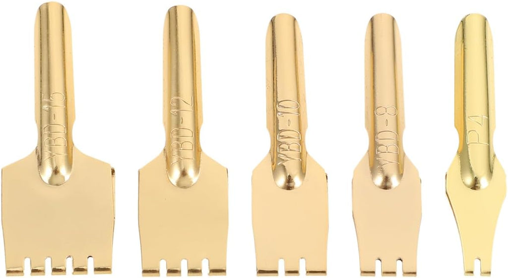Tibetan Fountain Pen Nibs Flat Nib Golden 5 pack Brass Nibs, Even Ink Production, Sturdy and Not Easy to Deform, Rinse after Use