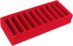 Ribbon Storage Organizer Box Xmas for DIY Handmade Flowers Portable Lightweight Design, Large Capacity, Density Board and Lint Build, Red Craft Supply Storage