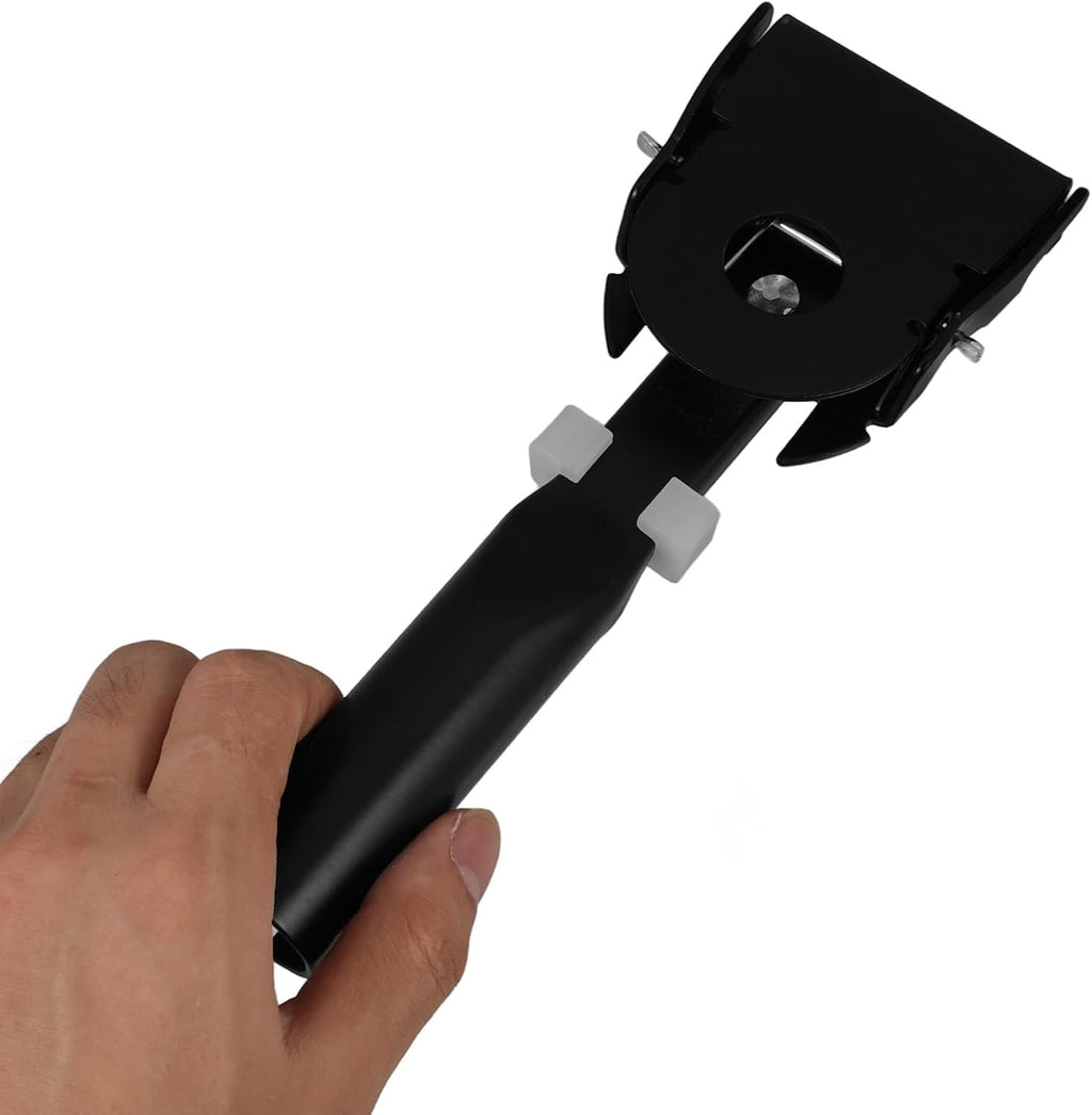 2pcs Metal Dust Mop Head Clamp for Flat Mop Base Plates Black Metal Frame, User Friendly Installation, Flexible Maneuvering around Furniture, for Laminate Kitchen Floors Offices