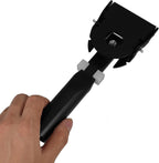 2pcs Metal Dust Mop Head Clamp for Flat Mop Base Plates Black Metal Frame, User Friendly Installation, Flexible Maneuvering around Furniture, for Laminate Kitchen Floors Offices