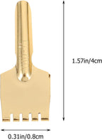Tibetan Fountain Pen Nibs Flat Nib Golden 5 pack Brass Nibs, Even Ink Production, Sturdy and Not Easy to Deform, Rinse after Use