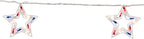 Patriotic Stars Patio Light Set - 5.25ft - White Wire - 5ct