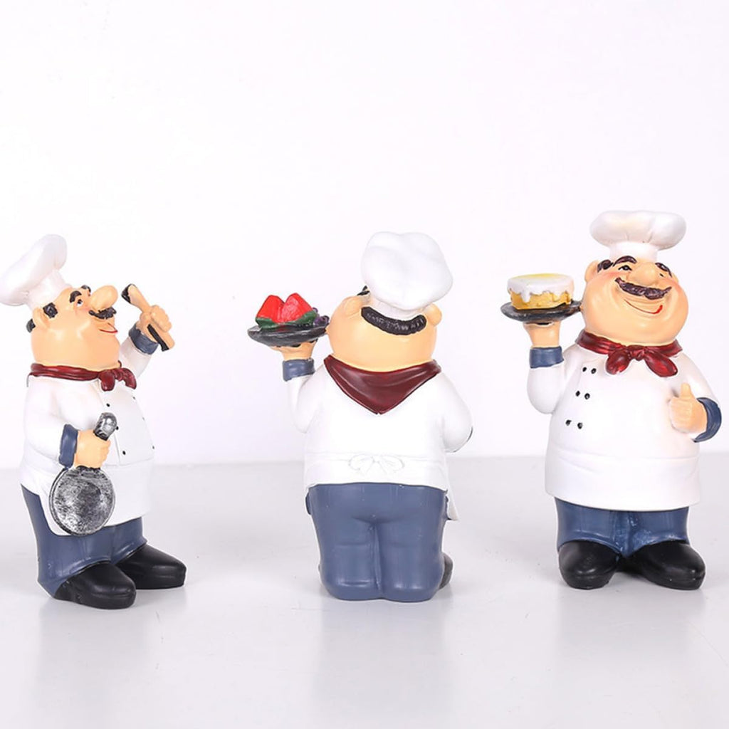 Creative Cake Chef Figurine Resin Mini Sculpture for Home Decor White Collectible Accent, Portable and Practical, Crafted for Kitchen Tabletop, Bar, Cafe Display