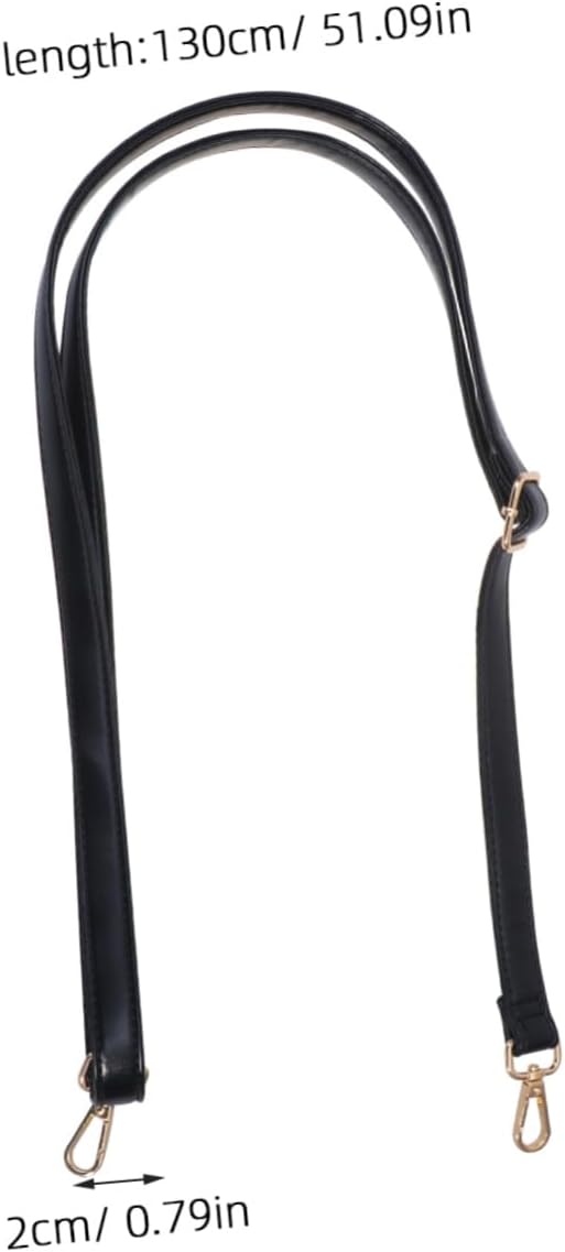 PU Leather Shoulder Bag Strap Replacement for Laptop Bags Black Accessory for Daily Commute, Comfortable Fit, Easy Attachment, Women and Gym Use