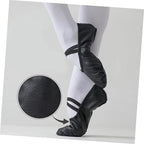 Ballerina Shoes for Women Lightweight Dance Slippers Stretch Belt Yoga Gymnastics Black
