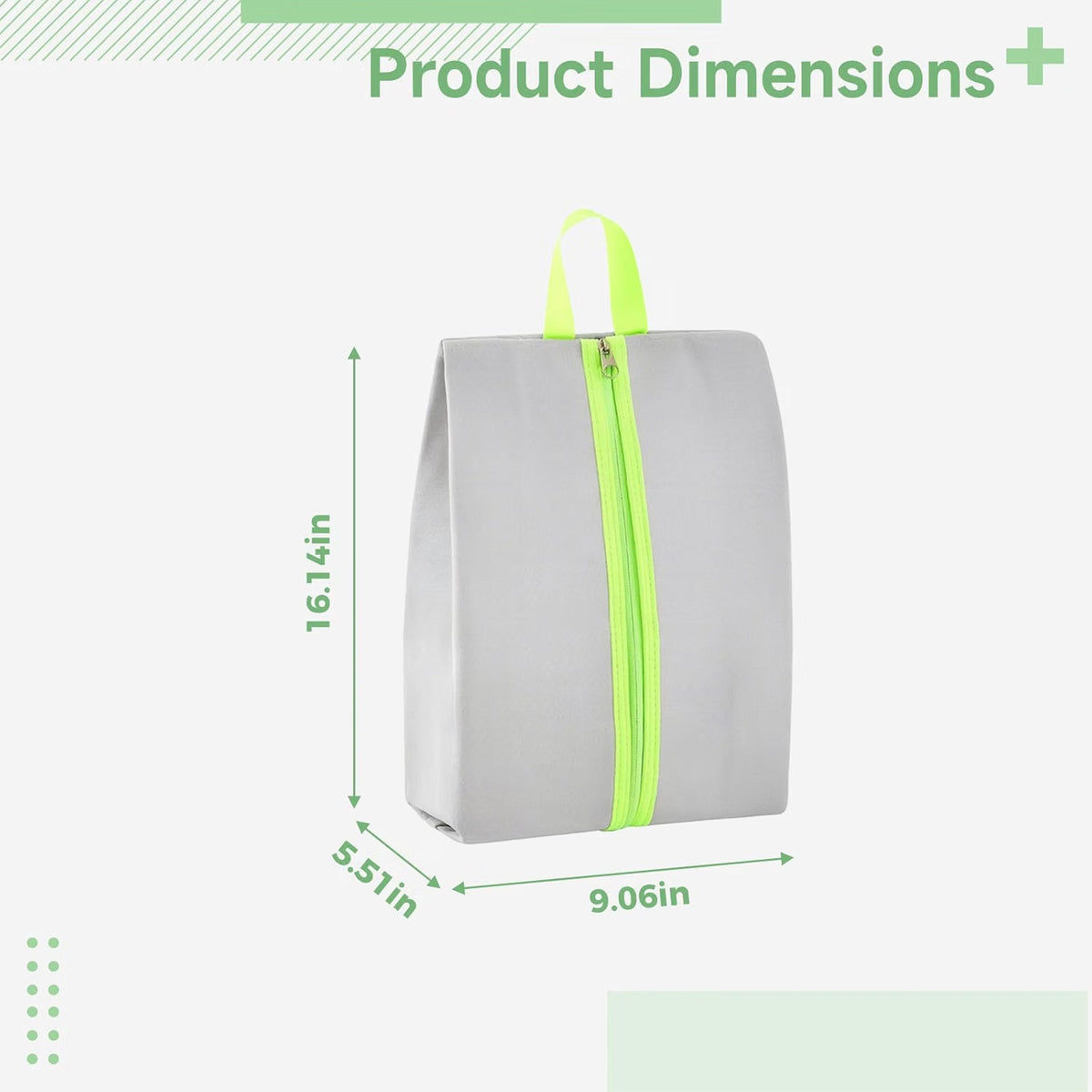 2 Pcs Shoe Bags, 16.1 in Oxford Cloth Waterproof Dustproof Travel Bags with Reflective Strip & Zipper