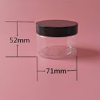 10pcs Ml Plastic Empty Cream Jar with Black Lid for Travel