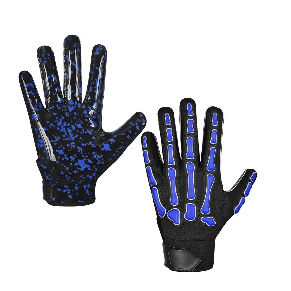 Blue Skeleton Print Full Finger Unisex Gloves ‚Äì All-Season Polyester Outdoor Gloves