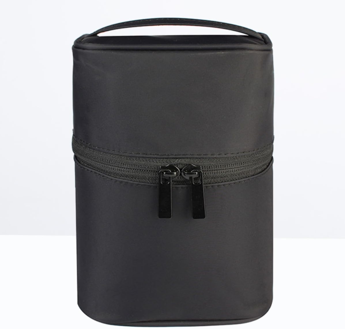 Large Capacity Waterproof Nylon Toiletry Bag with Top Handle Protective Padding, Portable Storage for Gym and Toiletry Use, Black Finish, Women