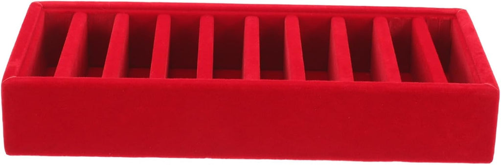 Ribbon Storage Organizer Box Xmas for DIY Handmade Flowers Portable Lightweight Design, Large Capacity, Density Board and Lint Build, Red Craft Supply Storage