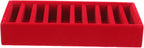 Ribbon Storage Organizer Box Xmas for DIY Handmade Flowers Portable Lightweight Design, Large Capacity, Density Board and Lint Build, Red Craft Supply Storage