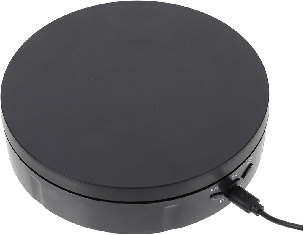 Intelligent Automatic Rotating Display Stand, ABS Black Motorized Turntable Stable Operation, Good Bearing Capacity, Easy to Operate, for Window Display and Advertising Use