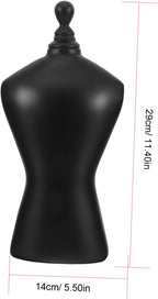 ULDIGI Jewelry Bust Display Stand Elegant Necklace Holder for Tabletop Showcase for Personal Use and Retail Settings Made of Black Mannequin Design