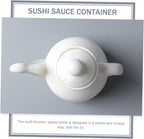 2pcs Ceramic Vinegar Pot Vinegar Dispenser Syrup Cruet Bottle Olive Oil Bottle Dispenser Ceramic Oil Dispenser Sauce Pitcher Kitchen Multifunction Ceramics Sauce Pot White