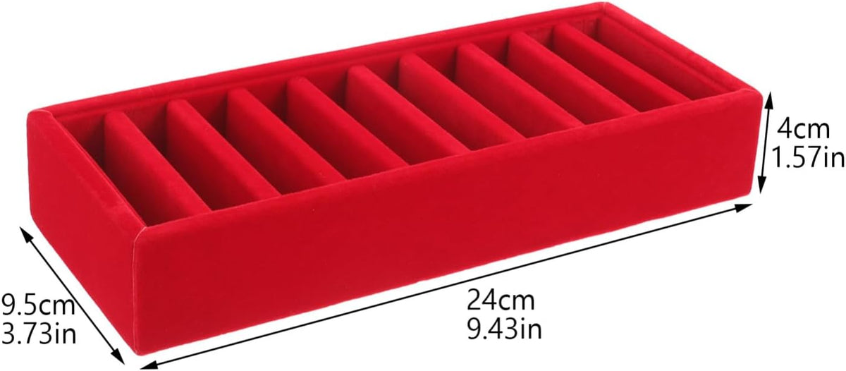 Ribbon Storage Organizer Box Xmas for DIY Handmade Flowers Portable Lightweight Design, Large Capacity, Density Board and Lint Build, Red Craft Supply Storage