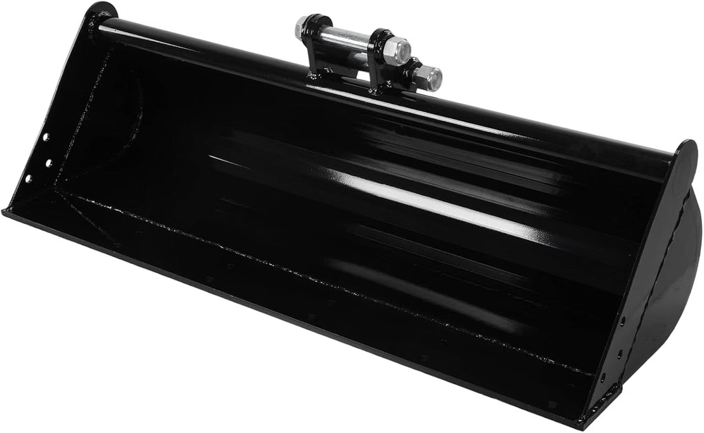 Plain Mud Bucket Grading Attachment with Pins for Mini Excavators