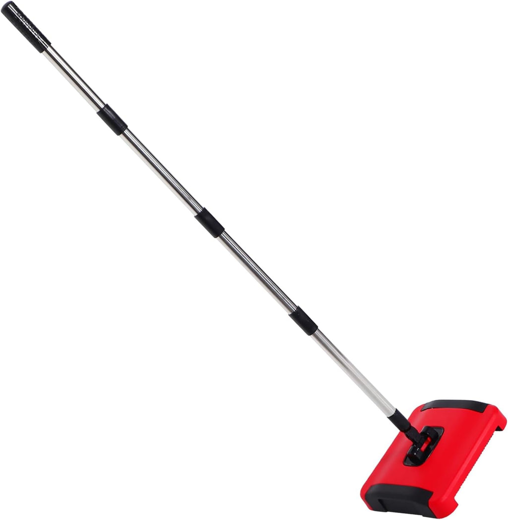 Manual Carpet and Floor Sweeper with Adjustable Height PP and Stainless Steel Build, Versatile Home Cleaning, Convenient Push Design for Tiles and Carpet