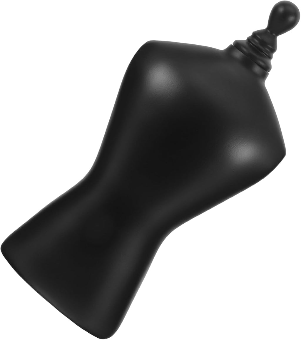 ULDIGI Jewelry Bust Display Stand Elegant Necklace Holder for Tabletop Showcase for Personal Use and Retail Settings Made of Black Mannequin Design