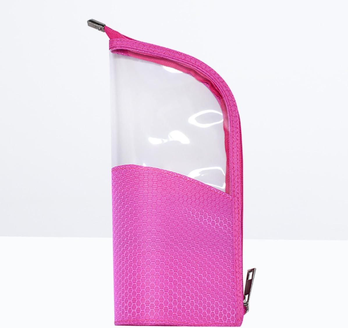 Portable Cosmetic Brush Bag Organizer for Travel Home Lightweight Tpu and Oxford Cloth, Easy to Clean, Compact Design, Translucent Look, Makeup Brushes Storage