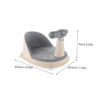 Ergonomic Bathtub Seat with Non-Slip Suction Base Comfortable Bath Chair for Months Multipurpose Tub Seat for Bathing and Playtime Secure Gray Bath Support