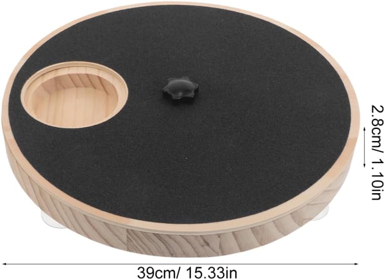 Dog Nail Scratch Pad Pet Claw Grinding Board with Treat Dispenser Rotating Dog Nail Trimming Board for Grooming Filing Training Indoor Paw Care 11.41 X 11.41 X 1.10in