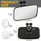 Boat Rear View Mirror, Upgrade Marine Mirror with 300° Curved Surface, 8" W x 4.5" H Boat Mirrors,Marine Mirror for Ski Boats Pontoon Boats Water Skiing Sports Wakeboarding Surfing