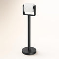Stainless Steel Toilet Paper Holder Stand with Weighted Base, Free Standing Bathroom Tissue Holder