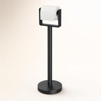 Stainless Steel Toilet Paper Holder Stand with Weighted Base, Free Standing Bathroom Tissue Holder