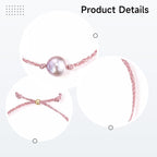 Blush Baroque Pearl Bracelet, Adjustable Pearl Bracelet with Removable Center Pearl & Gift Box
