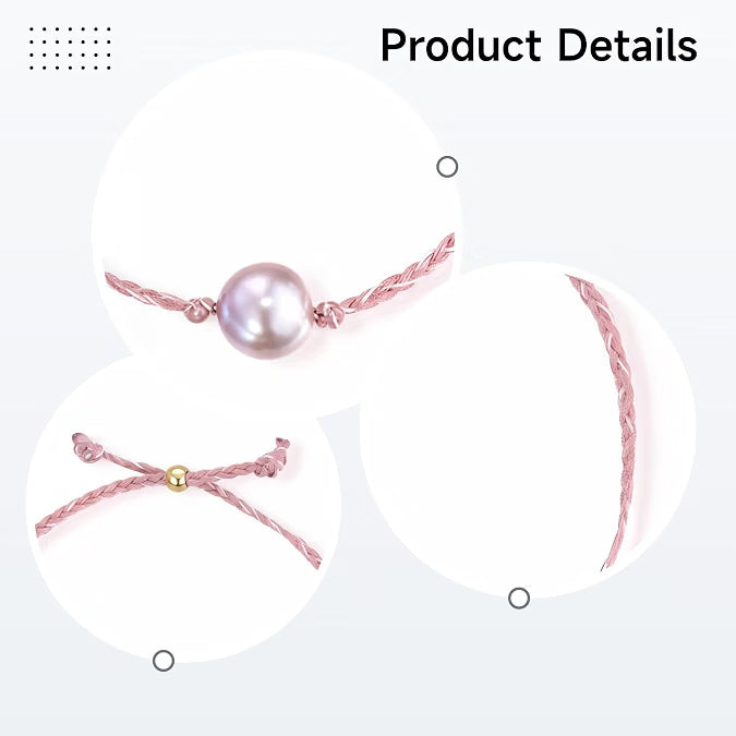 Blush Baroque Pearl Bracelet, Adjustable Pearl Bracelet with Removable Center Pearl & Gift Box