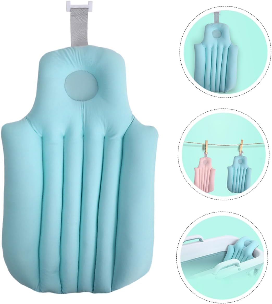 1pc Non- Bath Cushion Support for Newborns and Spandex Quick-Drying Boy Girl Bath Mat for Comfortable Bathing Fits Bathtubs