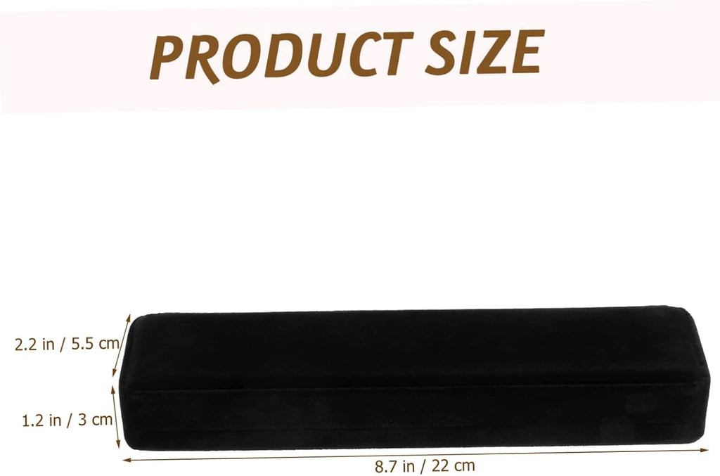 Jewelry Box for Necklace and Bracelet Display 2pcs Black Lint Simple Jewelry Storage, Easy to Carry, for Jewelry Store and Engagement Presentation