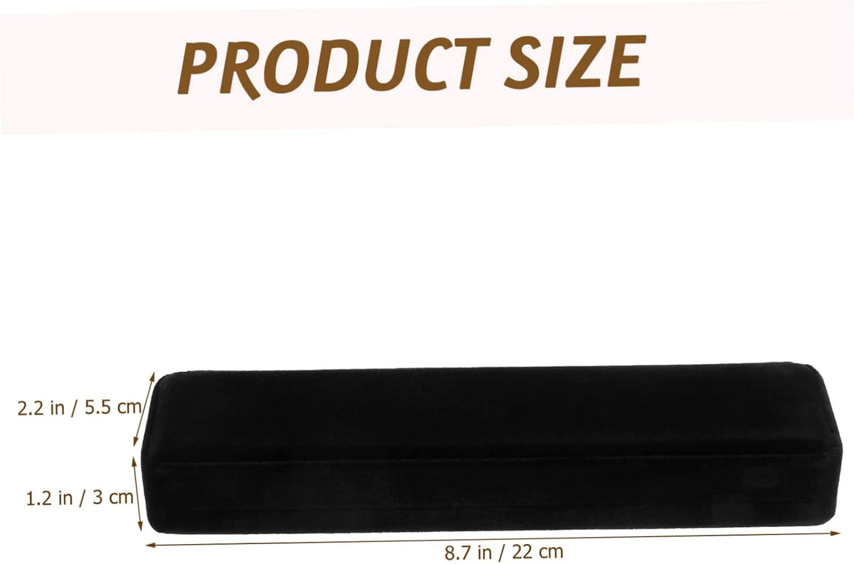 Jewelry Box for Necklace and Bracelet Display 2pcs Black Lint Simple Jewelry Storage, Easy to Carry, for Jewelry Store and Engagement Presentation