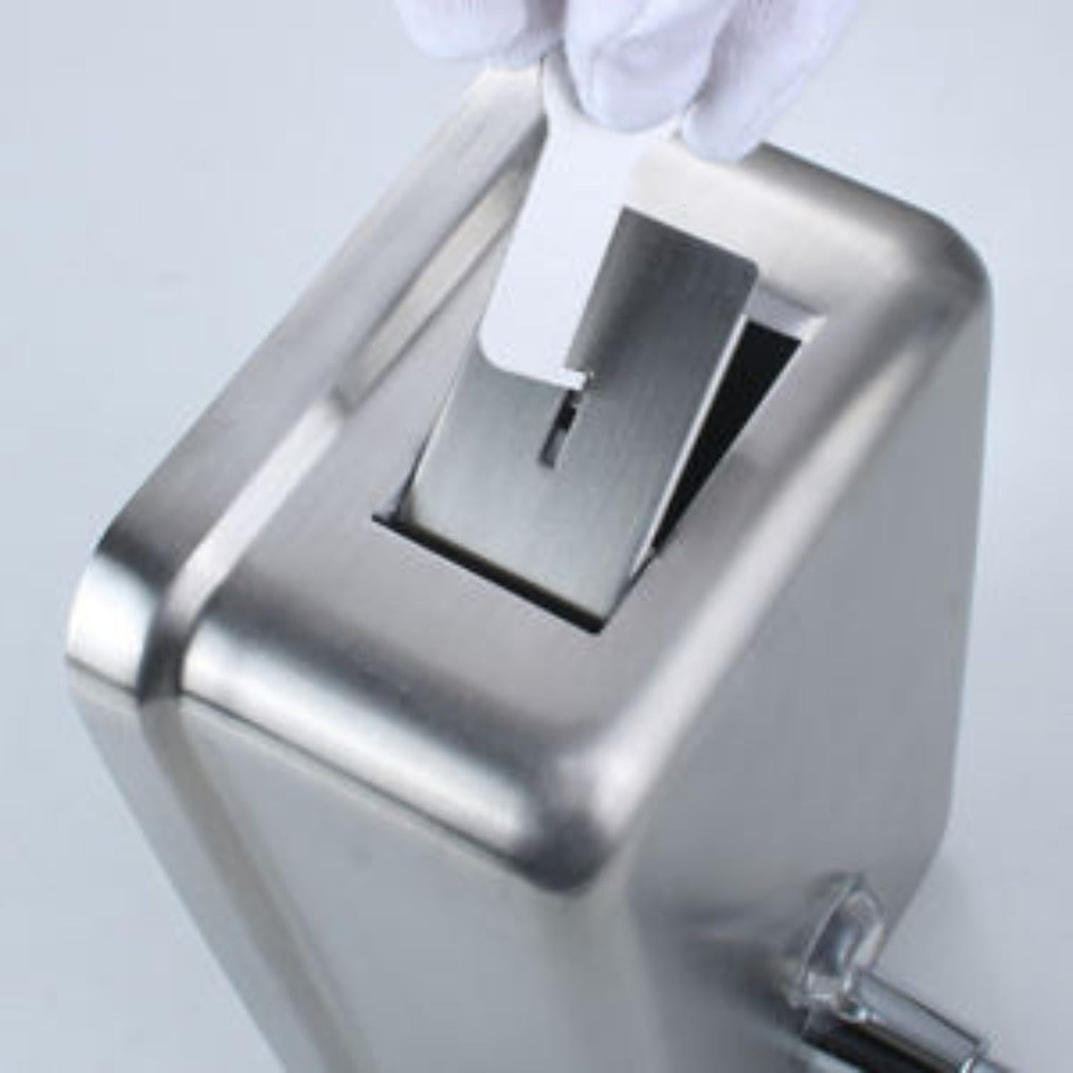 Commercial Wall Mount Soap Dispenser - Premium 304 Stainless Steel Manual Liquid Soap & Hand Sanitizer Dispenser with Corrosion-Proof SUS316 Spring Pump - Leak-Free, Key Lock Design for Bathroom