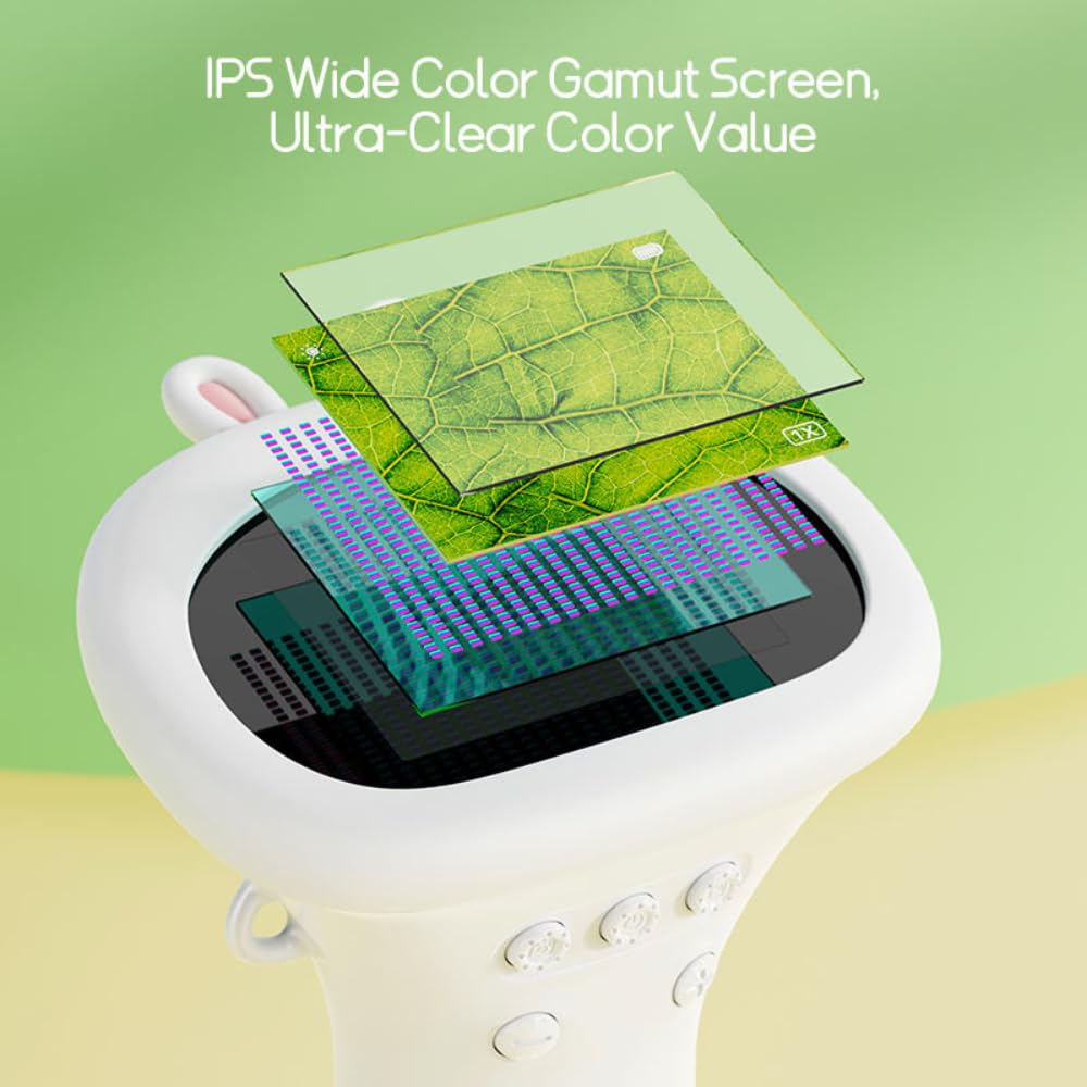 Kids Microscope - 1000X Buggy Lens Portable, Photo & Video, 2'' Digital Screen