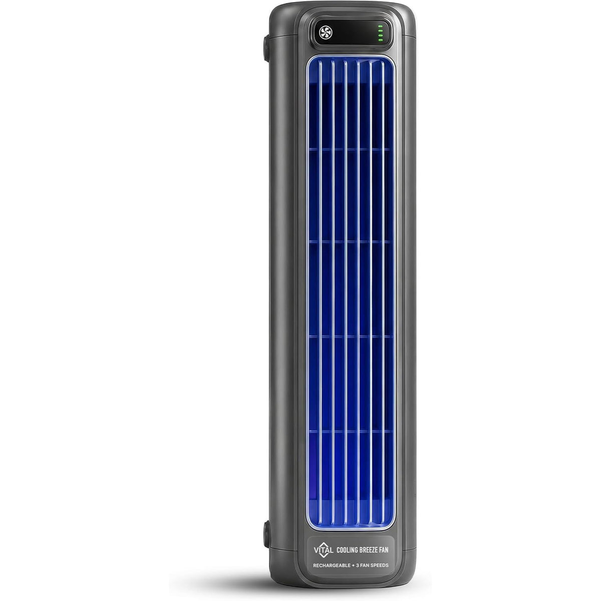 Portable Bladeless Mini Tower Fan, 2000mAh Rechargeable Air Circulator with 3 Speeds, Ultra-Quiet Operation, Wall Mount or Desktop Design for Bedroom, Kitchen & Office