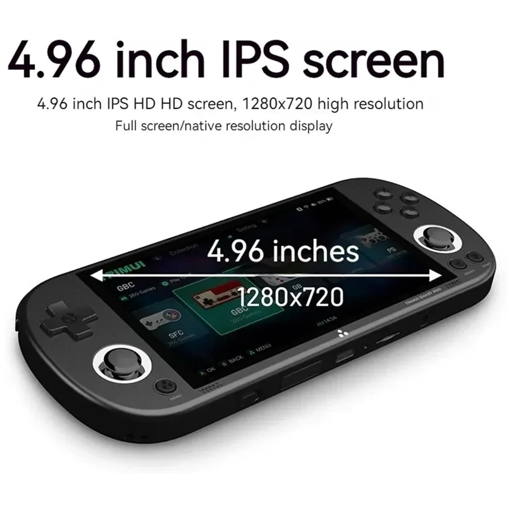 Smart Pro Open Source Handheld Retro Arcade, 4.96" HD, 64G, 12000+ Games