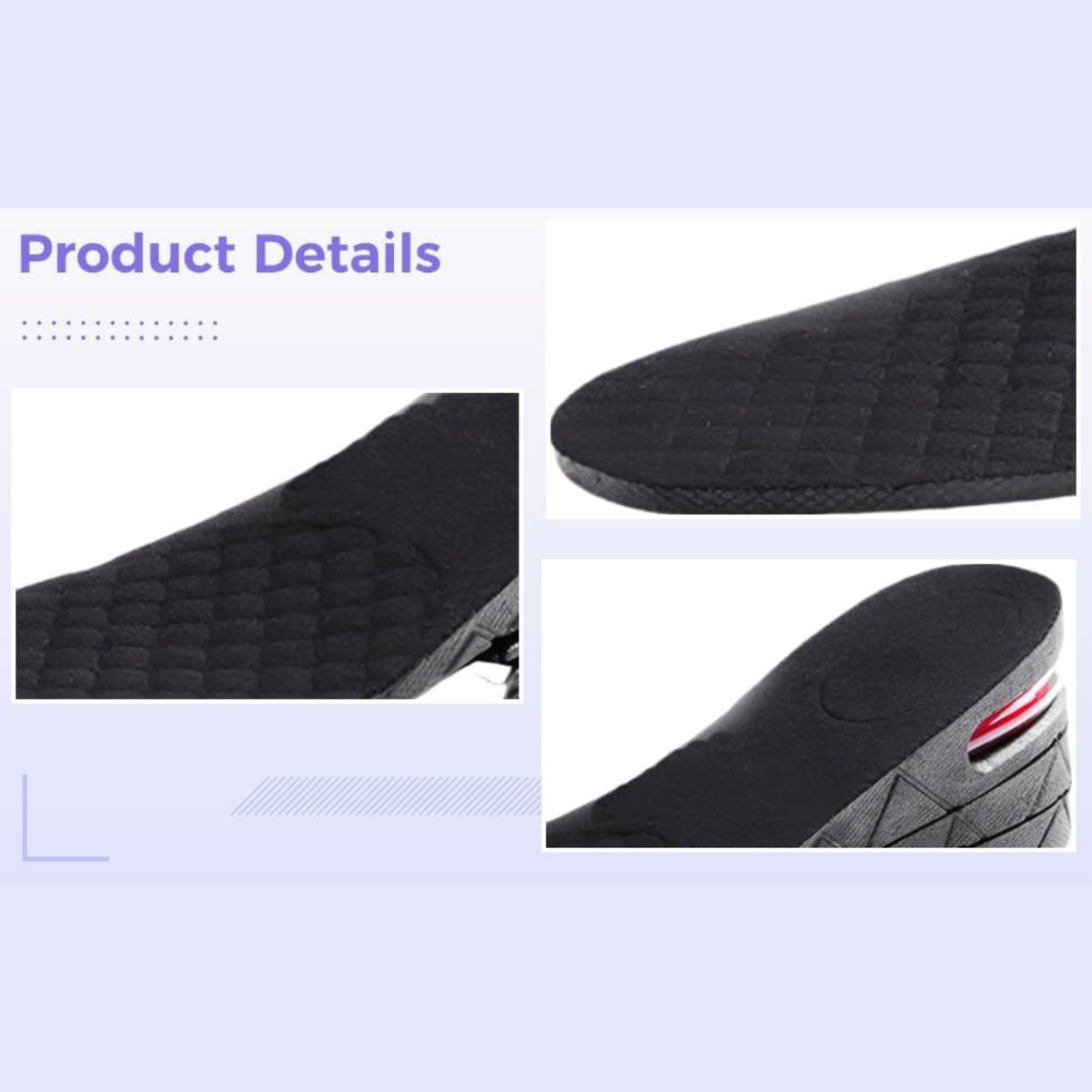 Height Increase Insoles: 4-Layer Breathable Air Cushion Shoe Lifts for High-Top Shoes