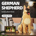 German Shepherd Building Set, 2632 Pieces, Pet Dog Model for Adults