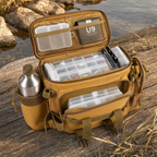 Fishing Tackle Bag, Water-Resistant Oxford Cloth Gear Storage Shoulder Bag