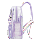 Clear Backpack for Girls Transparent Heavy Duty School Bag Purple Kids Stadium Backpack