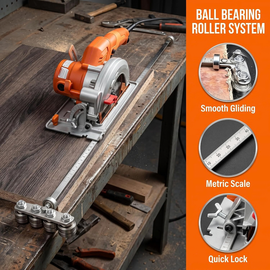 Circular Saw Guide Rail, 24 Inch Positioning Caliper for Circular Saw