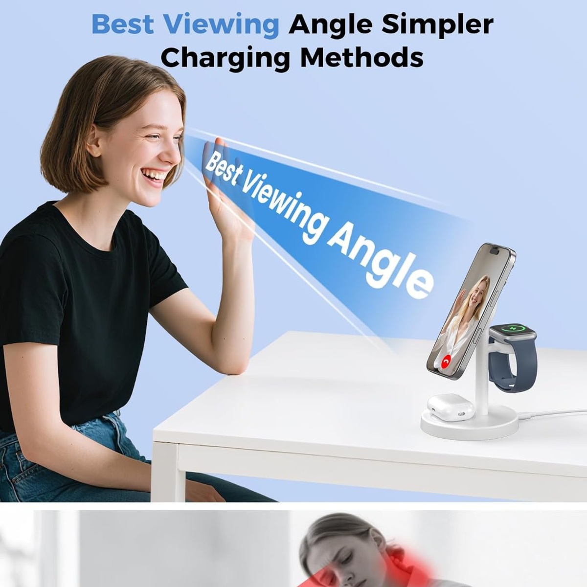 3 in 1 Fast Wireless Charging Station for Apple MagSafe Charger