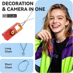 Mini Keychain Camera 1080P HD Pocket Video Recorder with Flip Screen