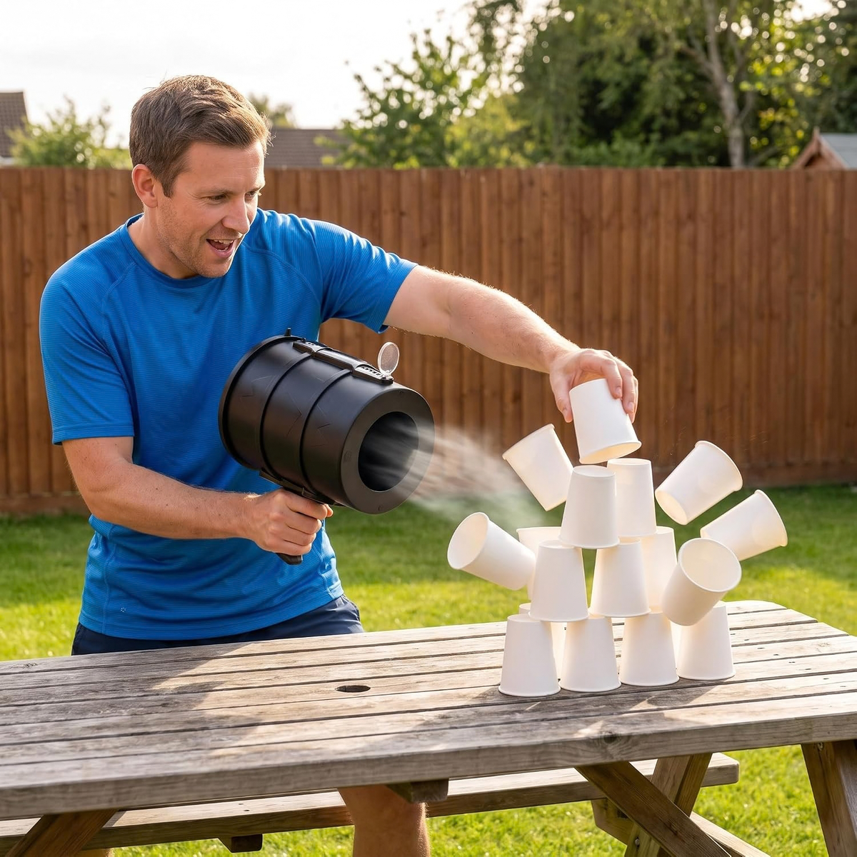 Handheld Single Shot Air Cannon Blaster Toy Black