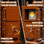 Vintage Mechanical Retro Pendulum Clock Building Block Set