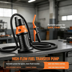 2.8 GPM Portable Battery Powered Liquid Transfer Pump with Adjustable Flow Control